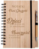Zestaw Notatnik A5 notes PERSONALIZOWANY GRAWER prezent DLA nauczyciela