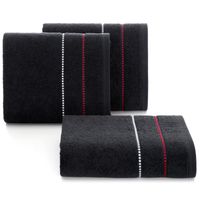Ręcznik frotte z bordiurą SUZI 30X50 czarny