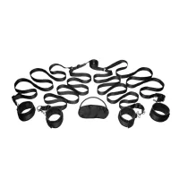 xr brands frisky bedroom restraint kit - uniwersalny zestaw mocujący czarny