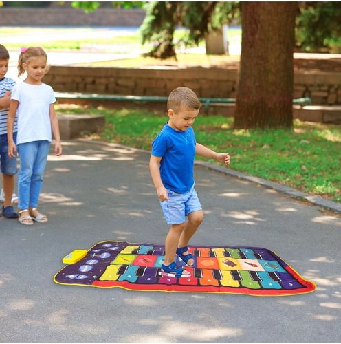 OGROMNA MATA MUZYCZNA DO TAŃCZENIA EDUKACYJNA INTERAKTYWNA GRA 140 X 70 CM na Arena.pl