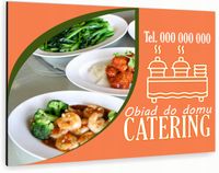 nadruk UV TABLICZKA reklamowa aluminiowa szyld CATERING OBIADY dibond 40x30
