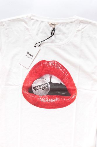WRANGLER LIPS TEE OFFWHITE W7367D402 L na Arena.pl