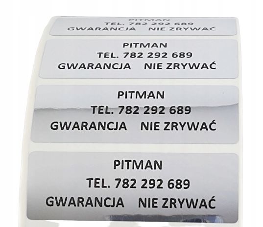 PLOMBA VOID SREBRNA 60*20 mm - 500 szt zdjęcie 2