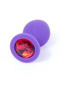 Plug-Jewellery Purple Silicon PLUG Medium- Red Diamond