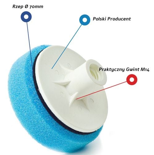 głowica uchwyt mocujący mini m14 z rzepem 70mm abw na Arena.pl