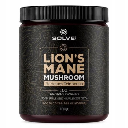 LION'S MANE Soplówka Jeżowata 10:1 100g SOLVE LABS Pamięć i Koncentracja zdjęcie 4