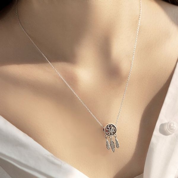 Srebrny łańcuszek naszyjnik 45 cm ŁAPACZ SNÓW LC1 zdjęcie 6