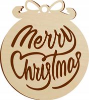 DREWNIANA BOMBKA Z IMIENIEM napisem LOGO personalizowana na choinkę