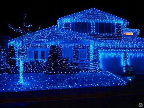 SOPLE 500 LED KURTYNA LAMPKI ZEWNĘTRZNE IP44 NIEBIESKIE + ZIMNY FLASH 21M na Arena.pl