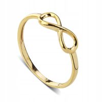 ZŁOTY PIERŚCIONEK NIESKOŃCZONOŚCI NIESKOŃCZONOŚĆ