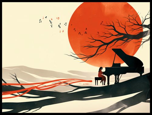 Plakat 80x60cm Pianistka na Arena.pl