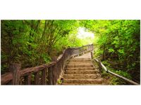 OBRAZ STAIRS TO HEAVEN SCHODY DREWNIANE DRZEWA TRZY KOLORY