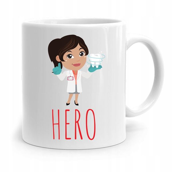 Kubek Prezent Dla Dentysty Stomatologa Me Hero Z Nadrukiem Ze Zdjęciem zdjęcie 1