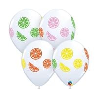 balony z nadrukiem owoców lato tropik 11"/5 szt.