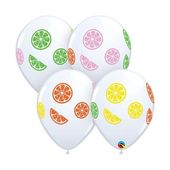 balony z nadrukiem owoców lato tropik 11"/5 szt.