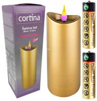 ŚWIECZKA WKŁAD DO ZNICZA EFEKT PŁOMIENIA 15 CM ZŁOTA