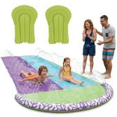 Zjeżdzalnia Wodna dla Dzieci Ślizg Wodny Ślizgawka Podwójna Fontanna 460 cm