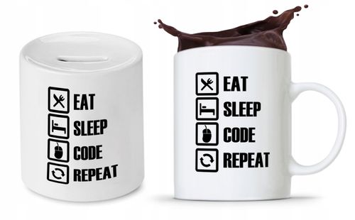 Zestaw Dla Informatyka Prezent Kubek + Skarbonka Z Nadrukiem Ze Zdjęciem na Arena.pl