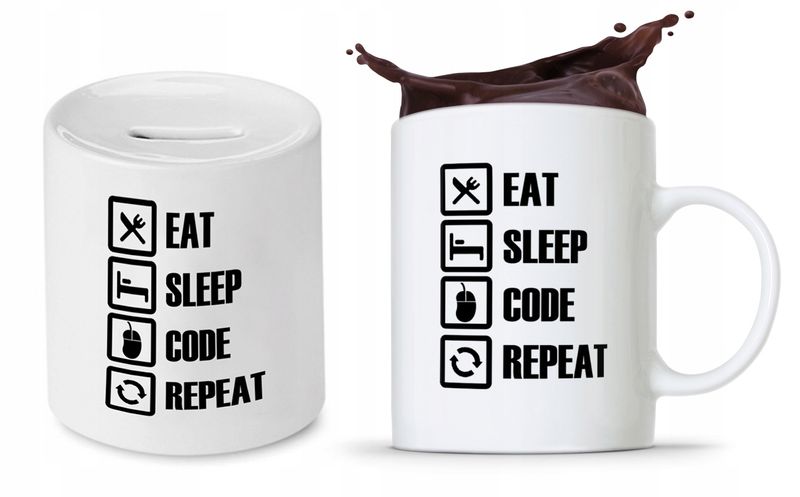 Zestaw Dla Informatyka Prezent Kubek + Skarbonka Z Nadrukiem Ze Zdjęciem zdjęcie 1