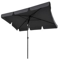 Parasol ogrodowy FLOKS 235x200x125 składany z falbanką ciemnoszary