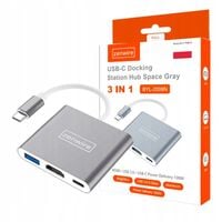 Adapter Przejściówka ZENWIRE 3w1 MHL HUB USB C HDMI 4K do MacBook Samsung