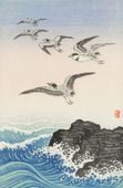 Plakat 53x81cm Five Seagulls 2, Koson Japoński Vintage do Salonu