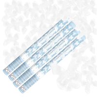 KONFETTI BIAŁE MOTYLKI MOTYLE ŚLUB WESELE KOMUNIA TUBA ARMATA TUBY 4 x 60cm