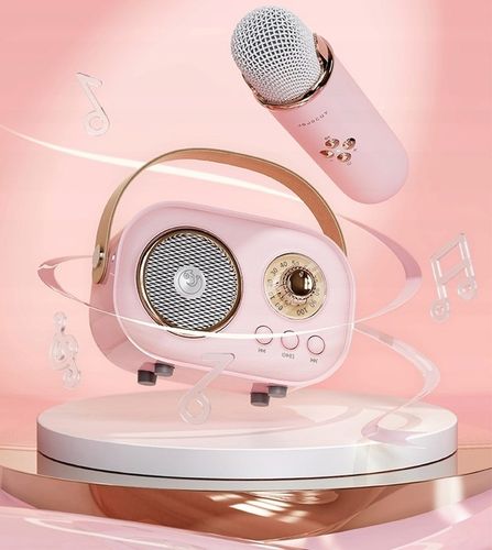 MIKROFON BEZPRZEWODOWY KARAOKE GŁOŚNIK BLUETOOTH RETRO DLA DZIECI PREZENT na Arena.pl