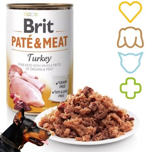 mokra karma dla psa brit pate & meat turkey 400 g z indykiem bezzbożowa na Arena.pl