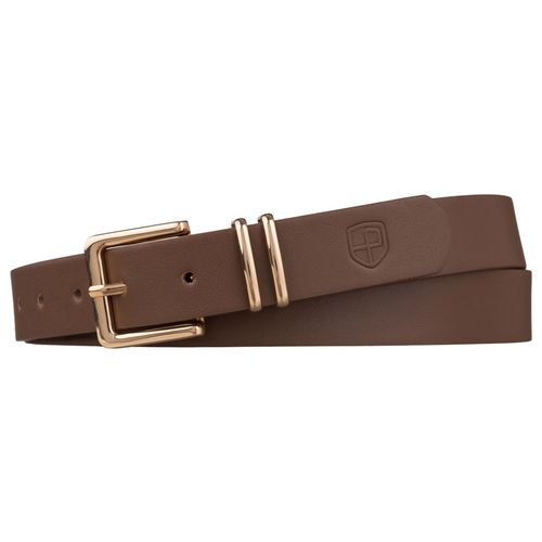 wąski pasek damski ze skóry ekologicznej w kolorze khaki na Arena.pl