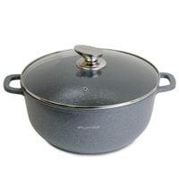 GARNEK GRANITOWY POKRYWKA 6,5 L INDUKCJA KAMILLE