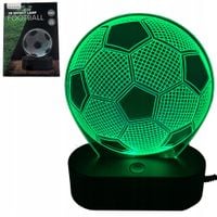 Lampka Nocna 3D LED Piłka Nożna 8 Kolorów na Biurko do Sypialni USB Baterie