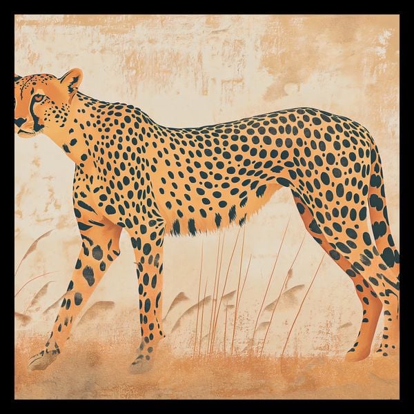 Plakat 40x40cm Gepard w Ruchu zdjęcie 2