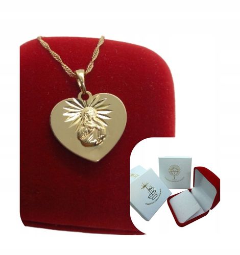 Łańcuszek komunijny medalik SZKAPLERZ Matka Boska na Arena.pl