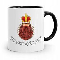 Kubek Czarny Dla Dziadka Jego Wysokość Dziadek Z Nadrukiem Ze Zdjęciem