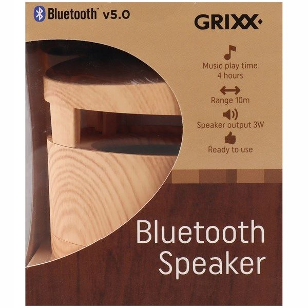 Głośnik Bluetooth przenośny BT 5.0 bezprzewodowy 3W drewniany Grixx zdjęcie 6