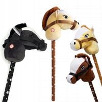 PLUSZOWA GŁOWA KONIA NA KIJU Z DŹWIĘKIEM GALOP CZESANIE HOBBY HORSE