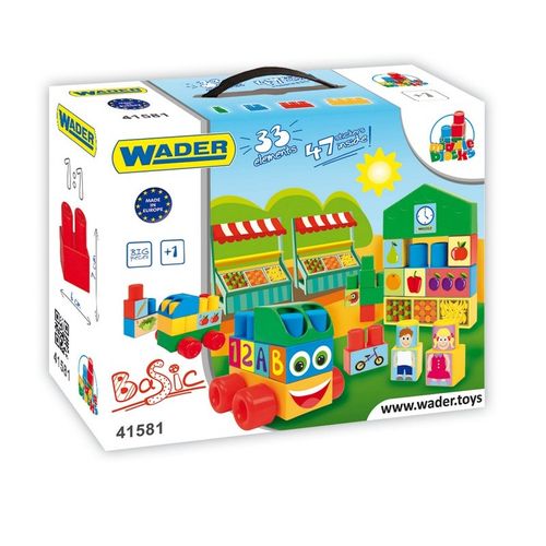 KLOCKI MIDDLE BLOCKS BASIC 33 EL + NAKLEJKI WADER 41581 na Arena.pl