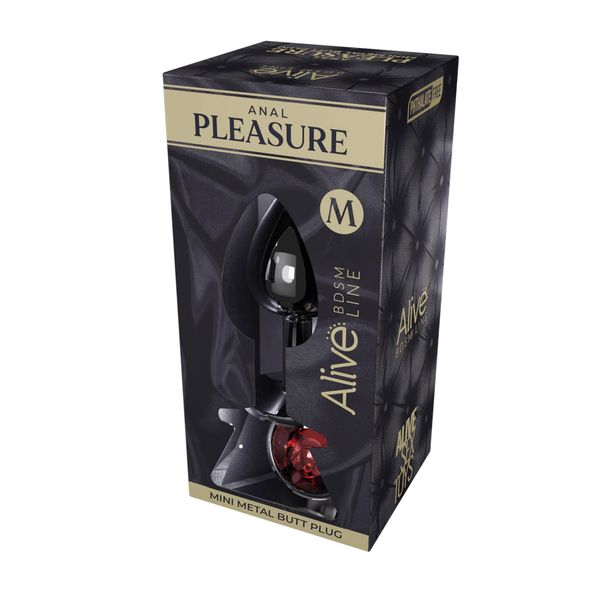 Mini Metal Butt Plug M Red zdjęcie 2