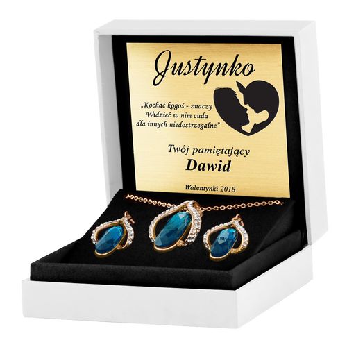 KOMPLET SWAROVSKI ELEMENTS Z GRAWEREM GRATIS  VA70 na Arena.pl