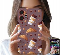 ETUI DO SAMSUNG XCOVER 7 PRO - CASE Z KAWĄ ROGALIKAMI I ZIARNAMI W TLE