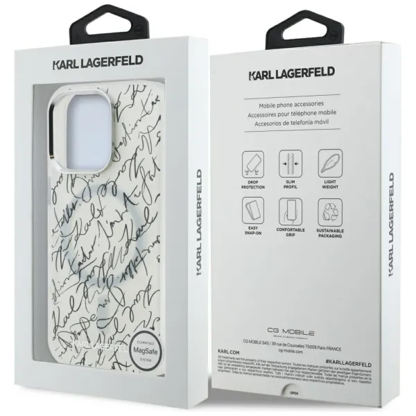 etui karl lagerfeld iml karl script pattern magsafe na iphone 16 pro zdjęcie 8