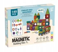 KLOCKI MAGNETYCZNE KONSTRUKCYJNE DUŻE PANELE EDUKACYJNE 3D DLA DZIECI 149EL