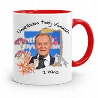 Kubek Czerwony Donald Tusk Po Platforma Prezent Z Nadrukiem Ze Zdjęciem