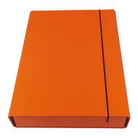 teczka BOX 5 cm z gumką pomarańczowa