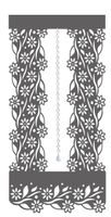 P46 Panel EKRAN nowoczesny stylowa firana ażur KWIATY glamur 60x120 szary