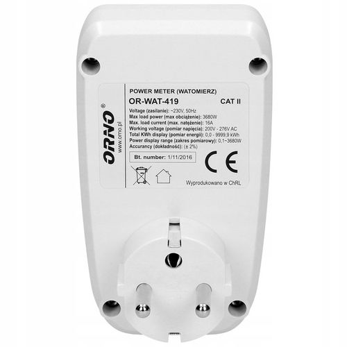 WATOMIERZ MIERNIK LICZNIK ZUŻYCIA PRĄDU POBORU ENERGII ELEKTRYCZNEJ LCD na Arena.pl