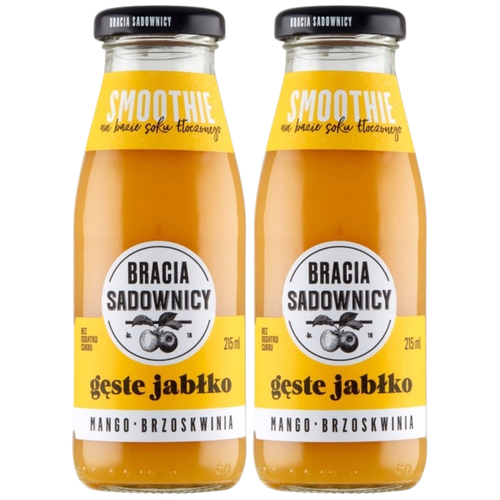 Bracia Sadownicy Smoothie gęste jabłko mango brzoskwinia 215 ml x 2 sztuk na Arena.pl