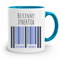 Dla Dyrektora Kubek Błękitny Bezcenny Dyrektor Z Nadrukiem Ze Zdjęciem