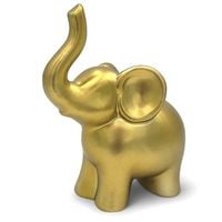 FIGURKA SŁOŃ NA SZCZĘŚCIE SŁONIK CERAMICZNY ZŁOTY NA PREZENT DUŻY 23cm
